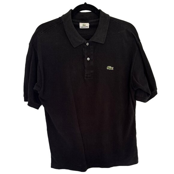 LACOSTE Black Polo Regular Fit Short Sleeve Size 7 - Picture 1 of 3